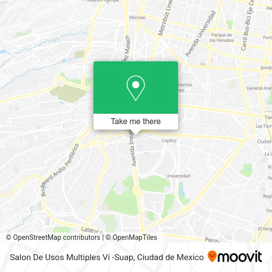 Mapa de Salon De Usos Multiples Vi -Suap