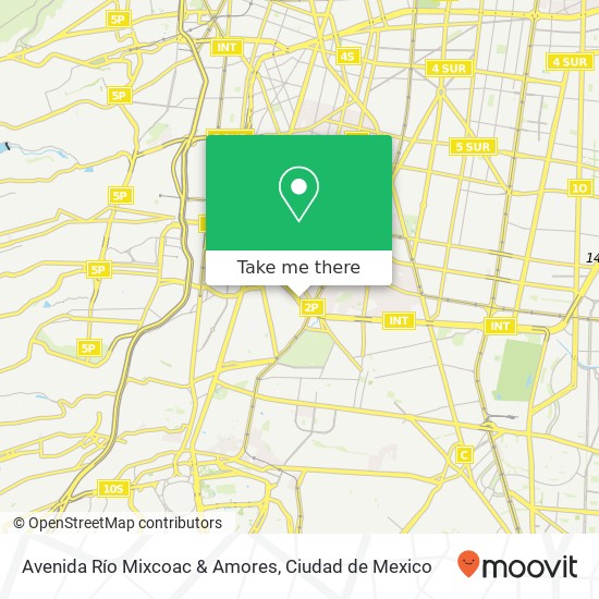 Avenida Río Mixcoac & Amores map