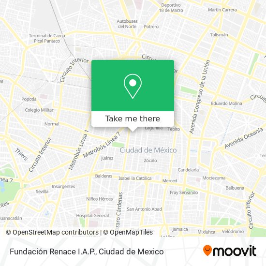 Fundación Renace I.A.P. map