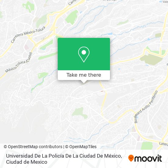 Mapa de Universidad De La Policía De La Ciudad De México