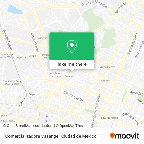 Comercializadora Vasangel map