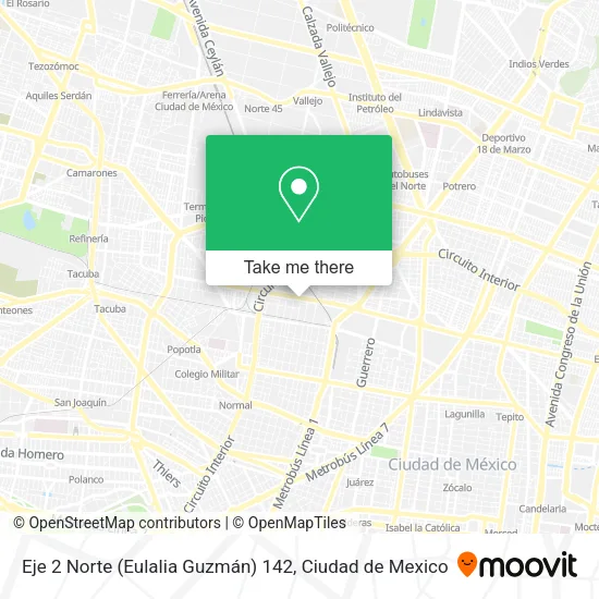 Mapa de Eje 2 Norte (Eulalia Guzmán) 142