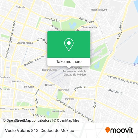 Vuelo Volaris 813 map