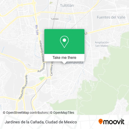 Jardines de la Cañada map