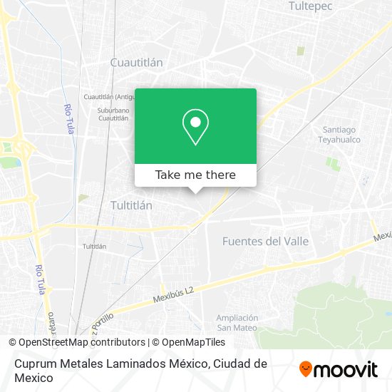 Mapa de Cuprum Metales Laminados México