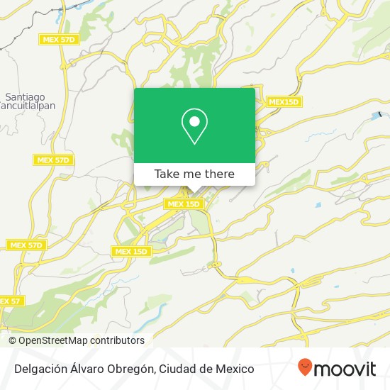 Delgación Álvaro Obregón map