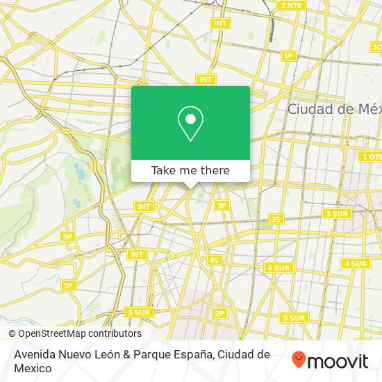 Avenida Nuevo León & Parque España map