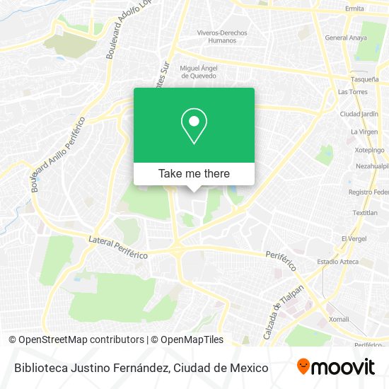 Biblioteca Justino Fernández map