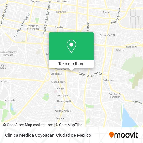 Mapa de Clinica Medica Coyoacan