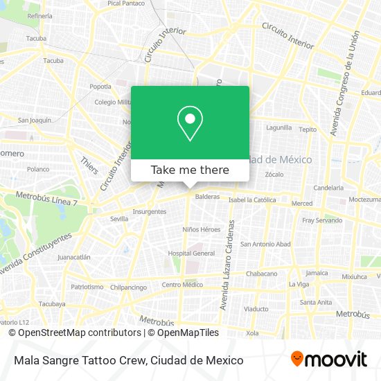 Mala Sangre Tattoo Crew map