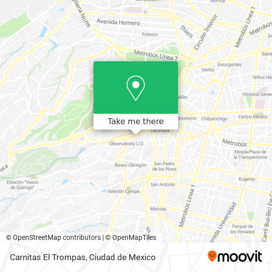 Carnitas El Trompas map