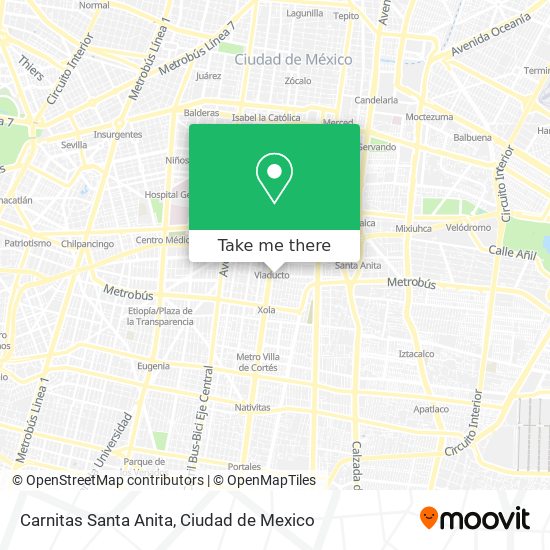 Carnitas Santa Anita map