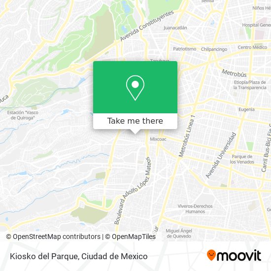 Mapa de Kiosko del Parque