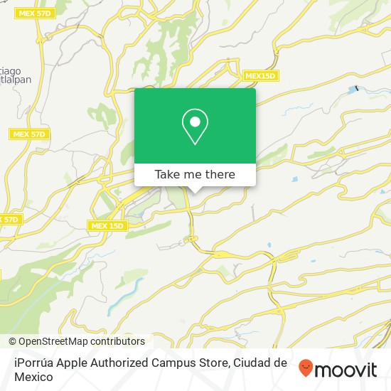 Mapa de iPorrúa Apple Authorized Campus Store