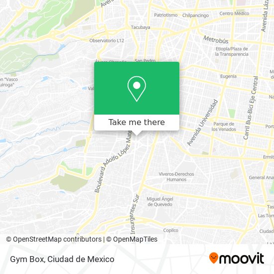 Mapa de Gym Box