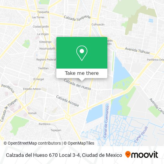 Calzada del Hueso 670 Local 3-4 map