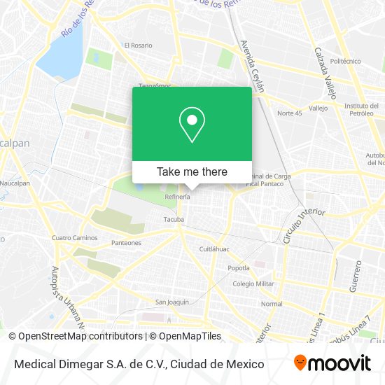 Mapa de Medical Dimegar S.A. de C.V.