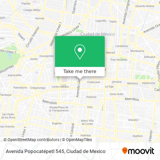 Avenida Popocatépetl 545 map