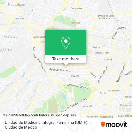 Unidad de Medicina Integral Femenina (UMIF) map