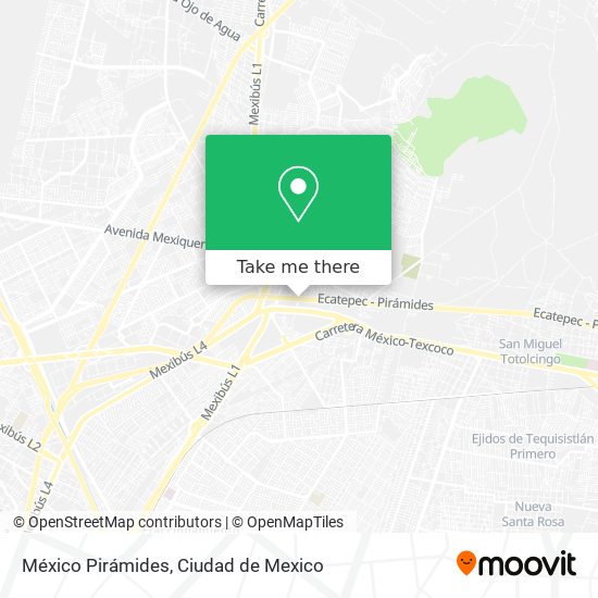 México Pirámides map