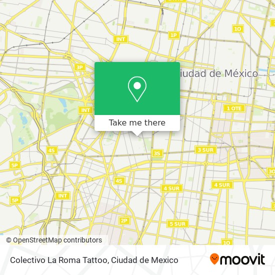 Colectivo La Roma Tattoo map