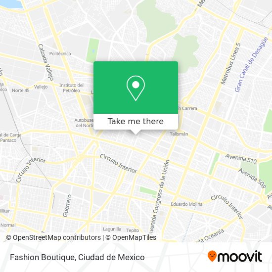 Mapa de Fashion Boutique