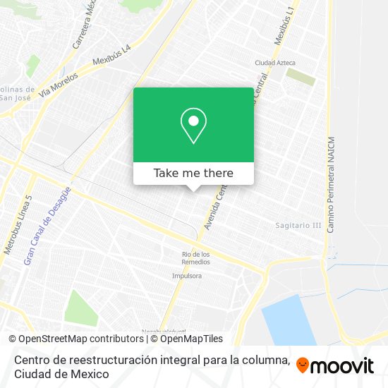 Mapa de Centro de reestructuración integral para la columna