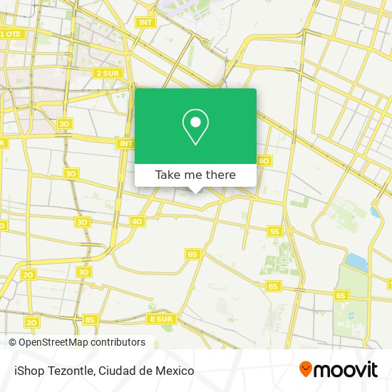 iShop Tezontle map