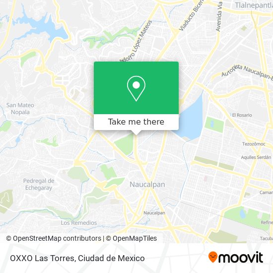 OXXO Las Torres map