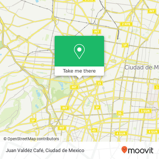 Juan Valdéz Café map