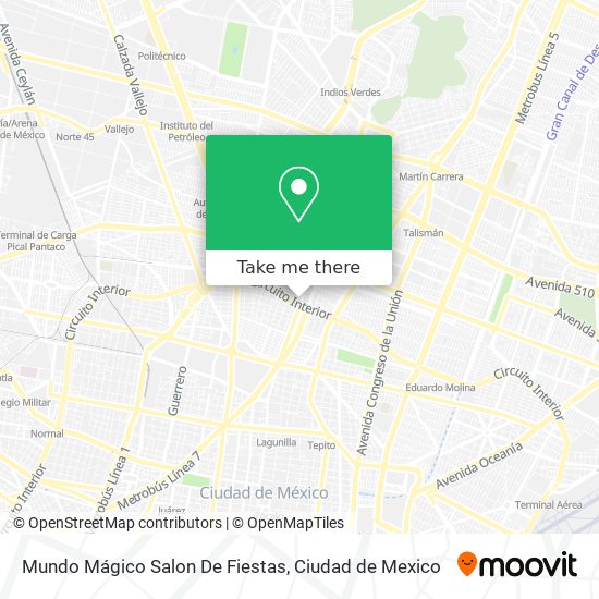 Mapa de Mundo Mágico Salon De Fiestas