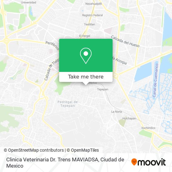 Mapa de Clinica Veterinaria Dr. Trens MAVIADSA