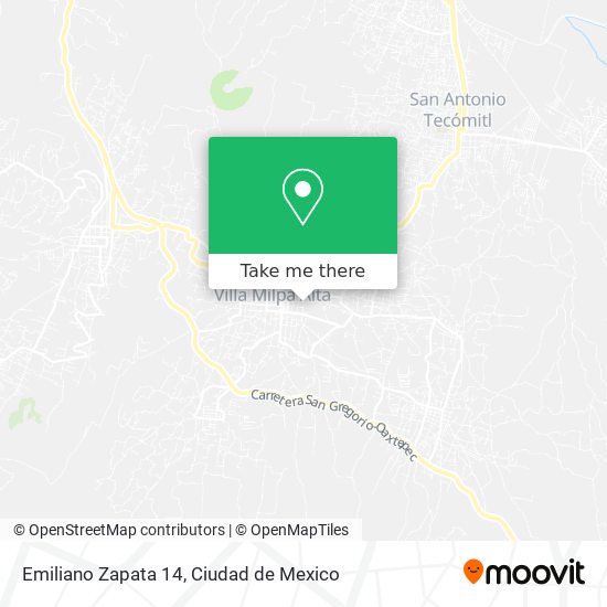 Emiliano Zapata 14 map