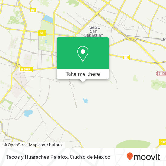 Mapa de Tacos y Huaraches Palafox