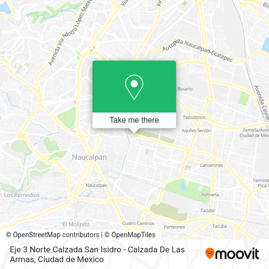 Eje 3 Norte Calzada San Isidro - Calzada De Las Armas map