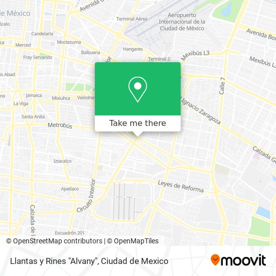 Llantas y Rines "Alvany" map