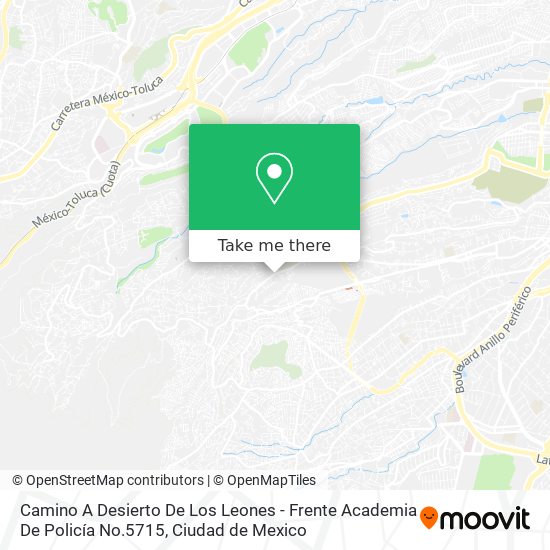 How to get to Camino A Desierto De Los Leones - Frente Academia De Policía   in Huixquilucan by Bus?