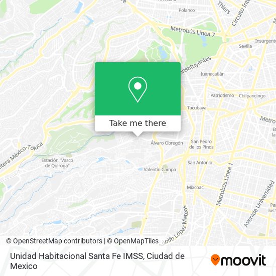 Unidad Habitacional Santa Fe IMSS map