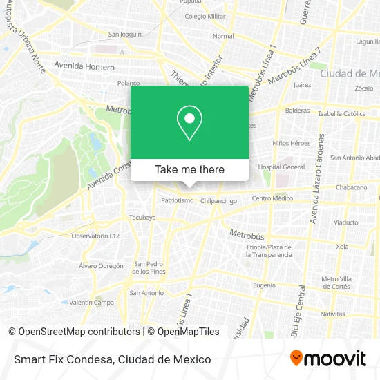 Smart Fix Condesa map