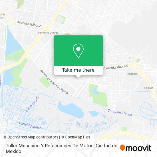 Taller Mecanico Y Refacciones De Motos map