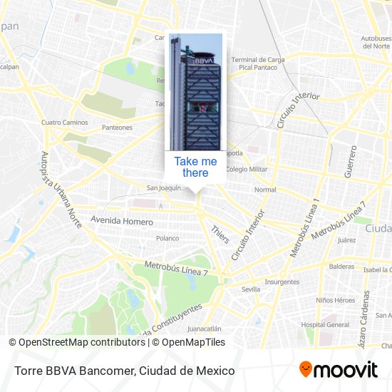 Torre BBVA Bancomer map