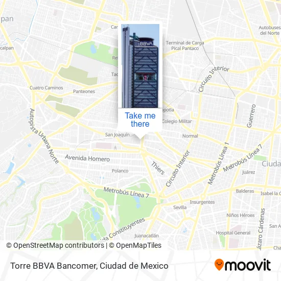 Mapa de Torre BBVA Bancomer