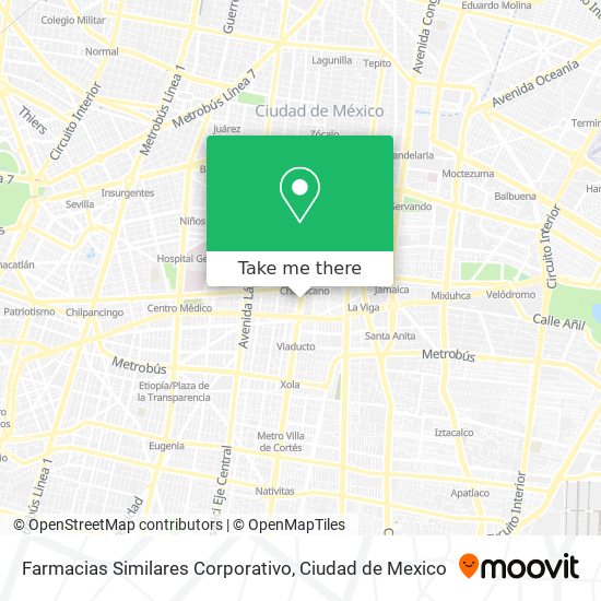 Farmacias Similares Corporativo map