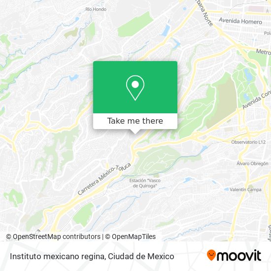Instituto mexicano regina map