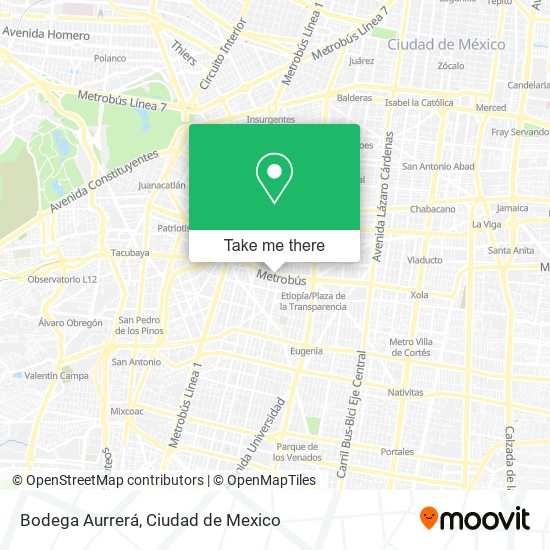 Bodega Aurrerá map
