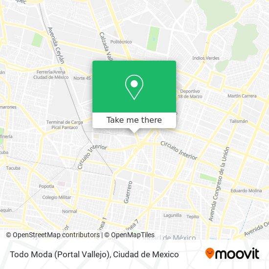 Todo Moda (Portal Vallejo) map