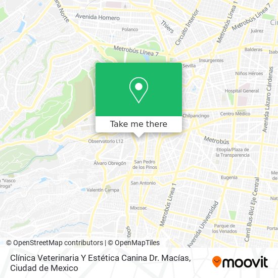 Clínica Veterinaria Y Estética Canina Dr. Macías map