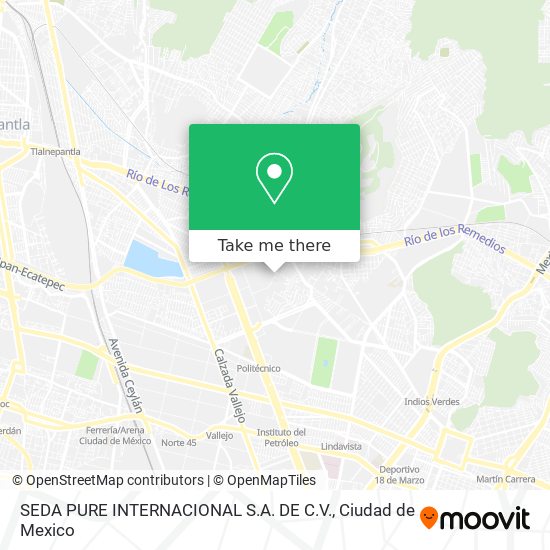 SEDA PURE INTERNACIONAL S.A. DE C.V. map