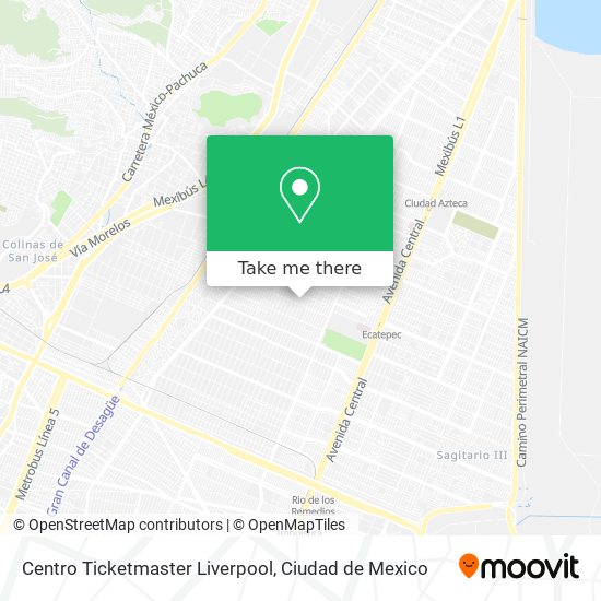 Mapa de Centro Ticketmaster Liverpool