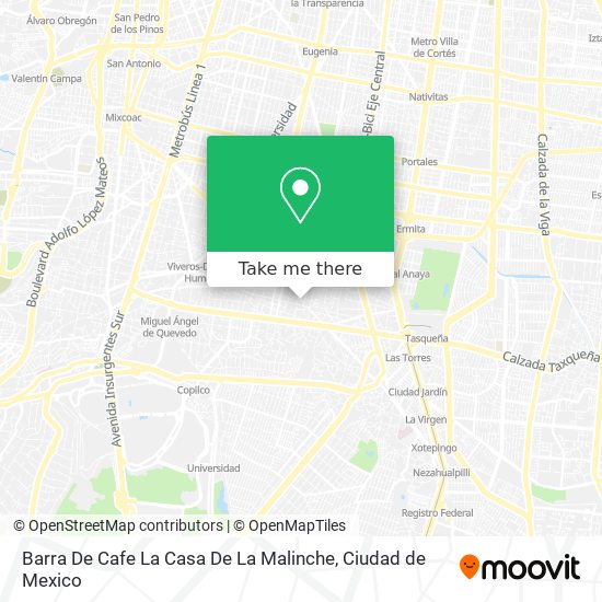 Barra De Cafe La Casa De La Malinche map